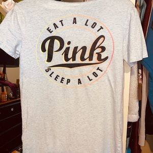 Small off the shoulder Victoria’s Secret pink shirt